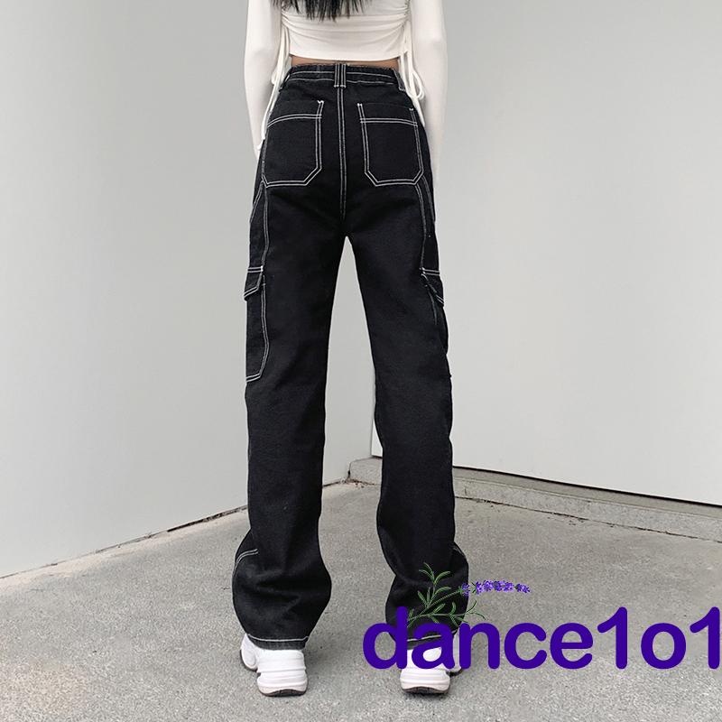 Quần jeans dài ống rộng thời trang dành cho nữ