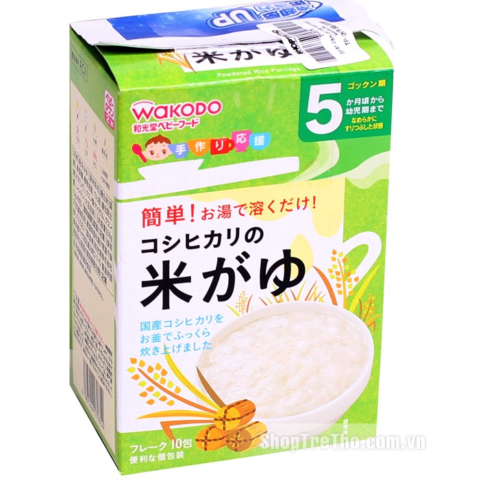 Bột ăn dặm Wakodo đủ vị cho bé 5m+