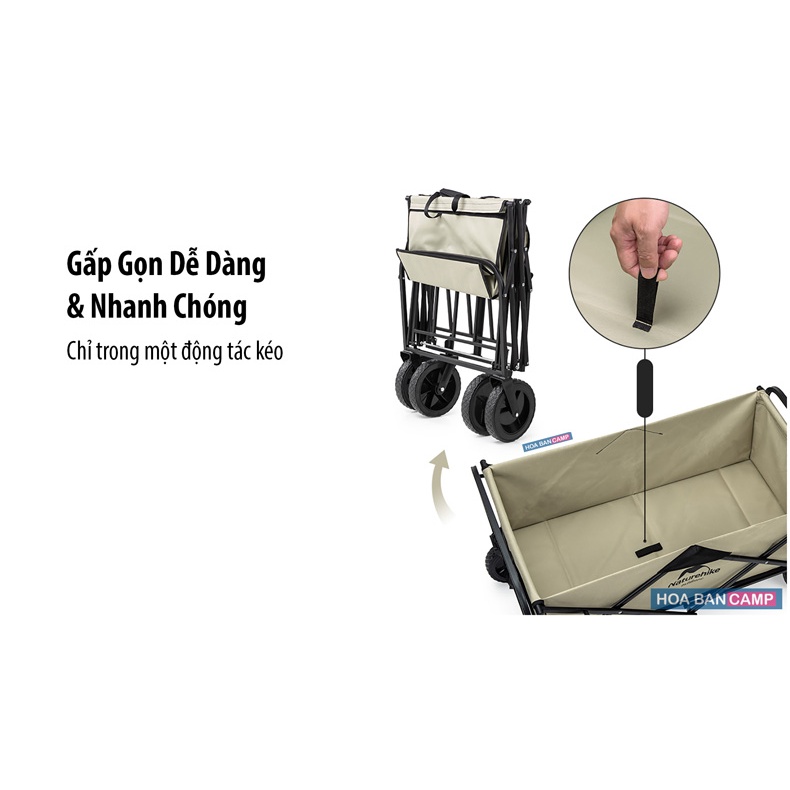 Xe Kéo Dã Ngoại Gấp Gọn NatureHike NH19PJ001 | 90L
