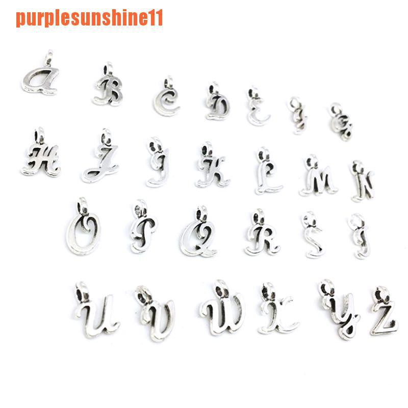 CHARMS HANDMADE Bộ 26 Mặt Dây Chuyền Hình 26 Chữ Cái Tiếng Anh