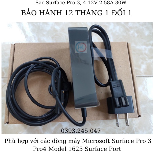 Sạc Adapter Surface Pro 3-4 15V-2.58A 44W Microsoft Surface Pro 3 Pro4 Model 1625 1724 1796 1824 1901