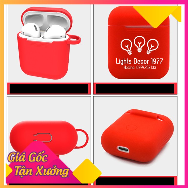 [NLSP26]Túi Silicon Cho Tai Nghe AirPods có lỗ móc LightsDecor🌙🌝[SIÊU SALE]⭐🌟 Túi đựng Airpod siêu xinh