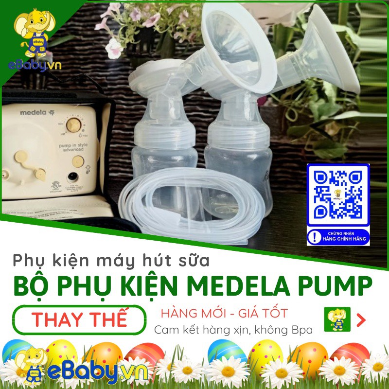 Trọn bộ phụ kiện máy hút sữa Medela Pump Advanced (bình, dây, cổ phễu, van)