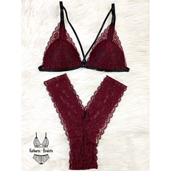 (FREE SHIP) COMBO Bộ Đồ Lót BRALETTE Quần Lót Kiểu Dáng Chữ Y - Siêu Sexy Gợi Cảm - Cao Cấp