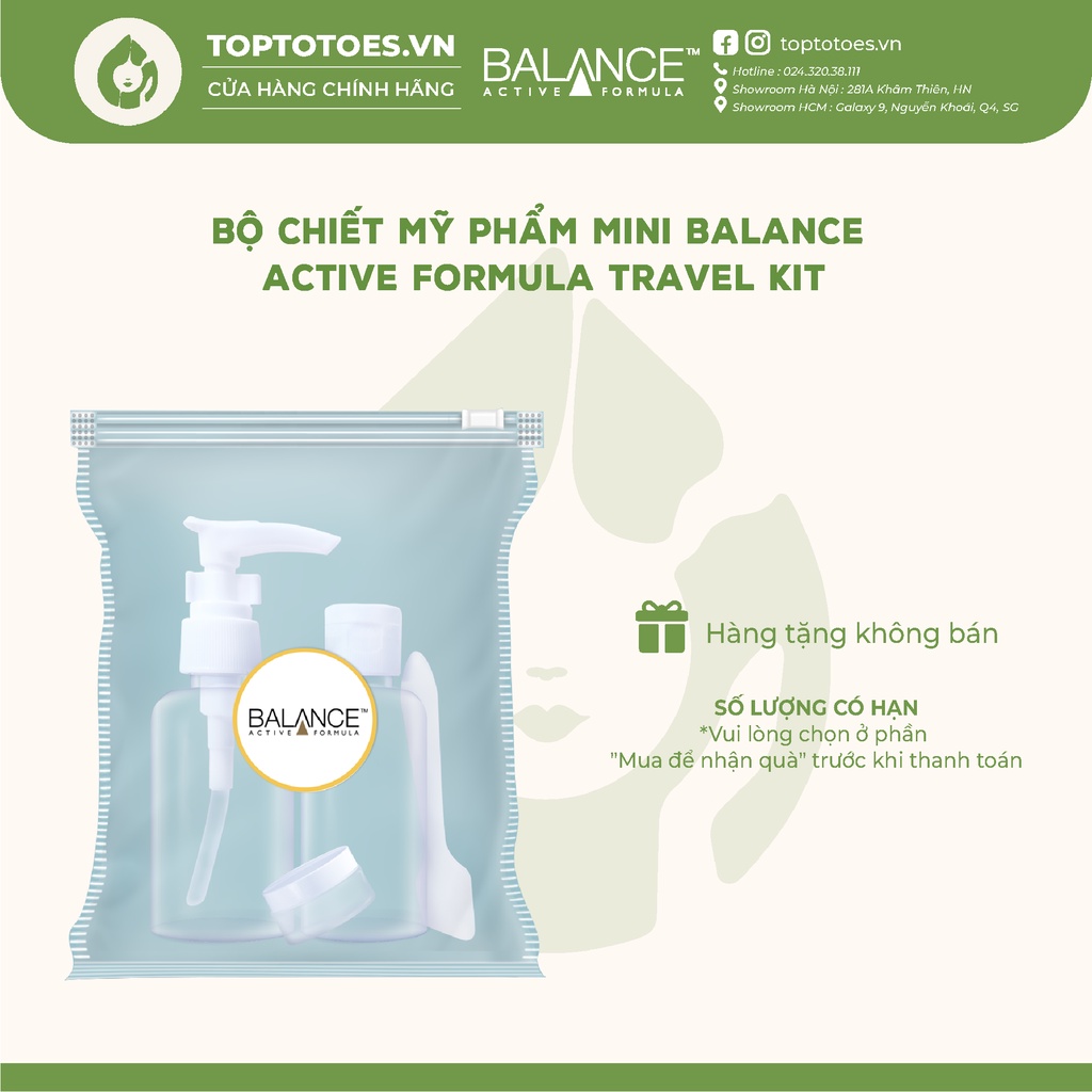 Bộ chiết mỹ phẩm mini Balance Active Formula Travel Kit [HÀNG TẶNG KHÔNG BÁN]