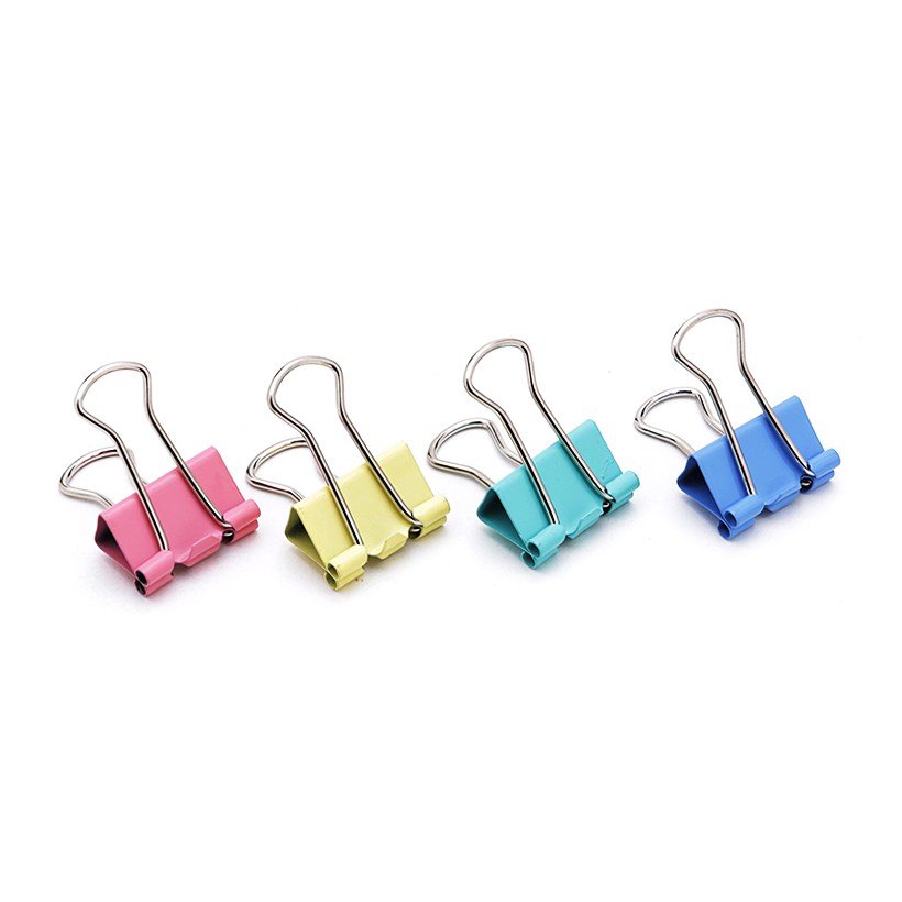 Kẹp Cua Đen | Kẹp Cố Định Giấy Nhiều Màu Sắc Đáng Yêu Pastel 32mm/25mm