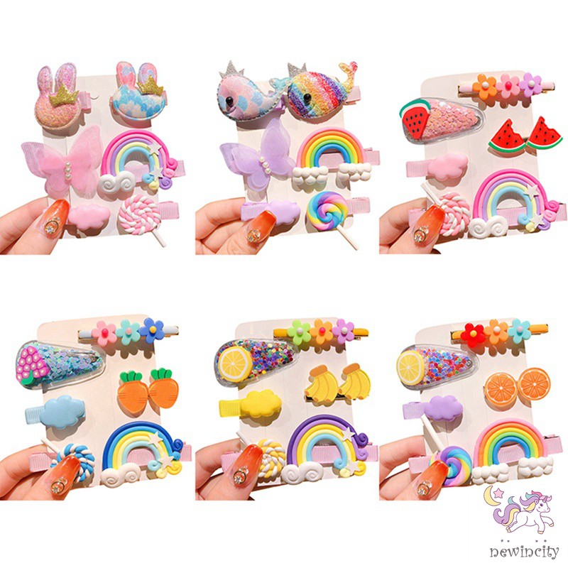 Set 6 kẹp tóc phong cách Hàn Quốc nữ tính dễ thương