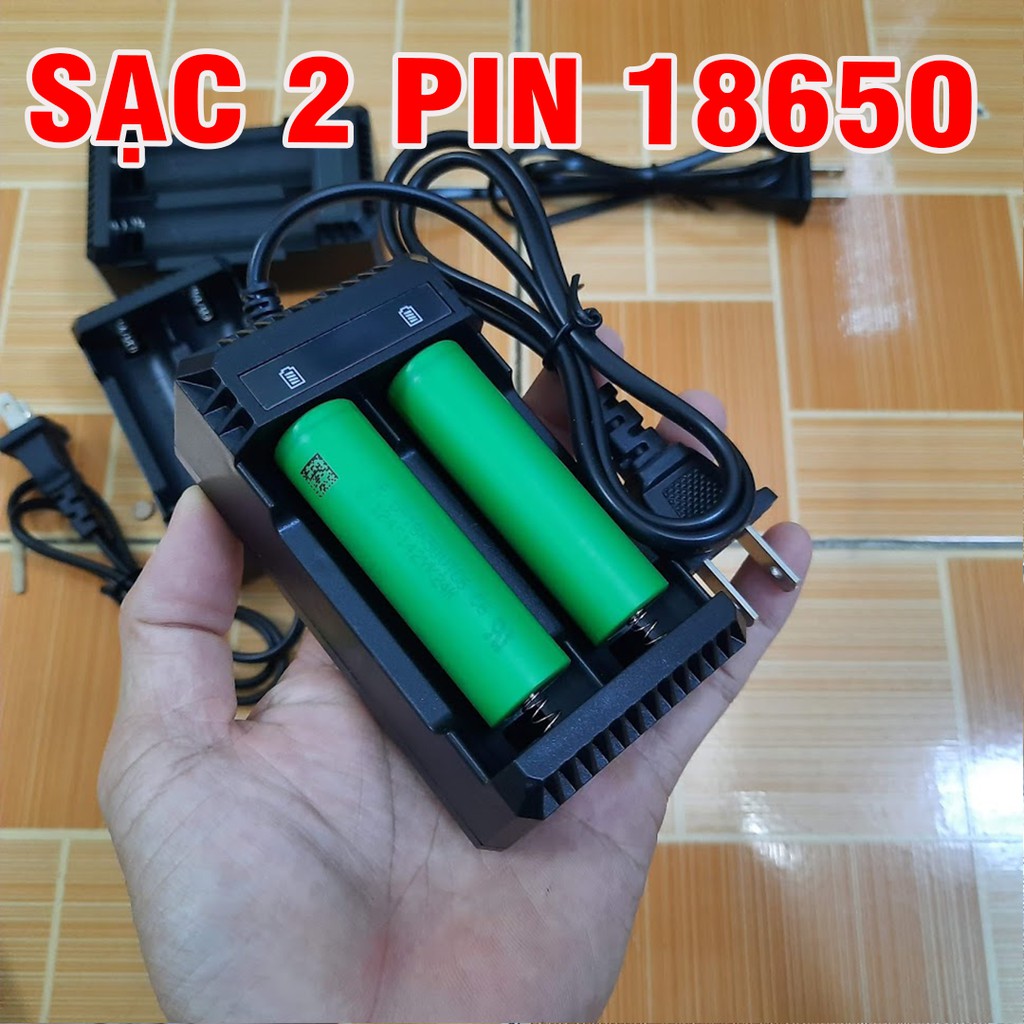 Bộ sạc pin 3.7v 18650 26650 22650 đa năng cao cấp có đèn báo khi sạc đầy sử dụng nguồn trực tiếp 220v