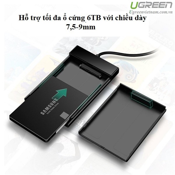 UGREEN 30847 - Hộp Đựng Ổ Cứng 2.5 inch USB 3.0 - HDD BoX - CHÍNH HÃNG UGREEN