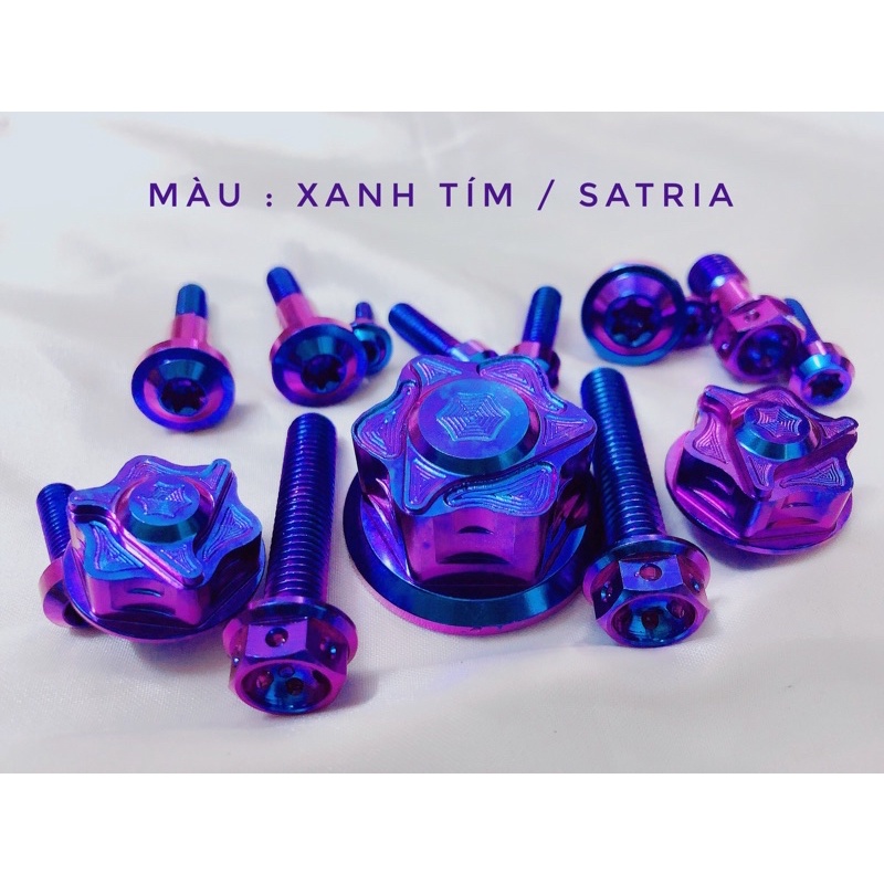 (GR5 XỊN) COMBO 15 ỐC TITAN GR5 FULL GIDONG XE SATRIA/RAIDER 150 CHÍNH HÃNG SIÊU ĐẸP