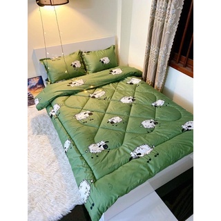 Bộ chăn hè trần bông ga gối 5 món poly cotton Hàn Quốc hàng loại 1