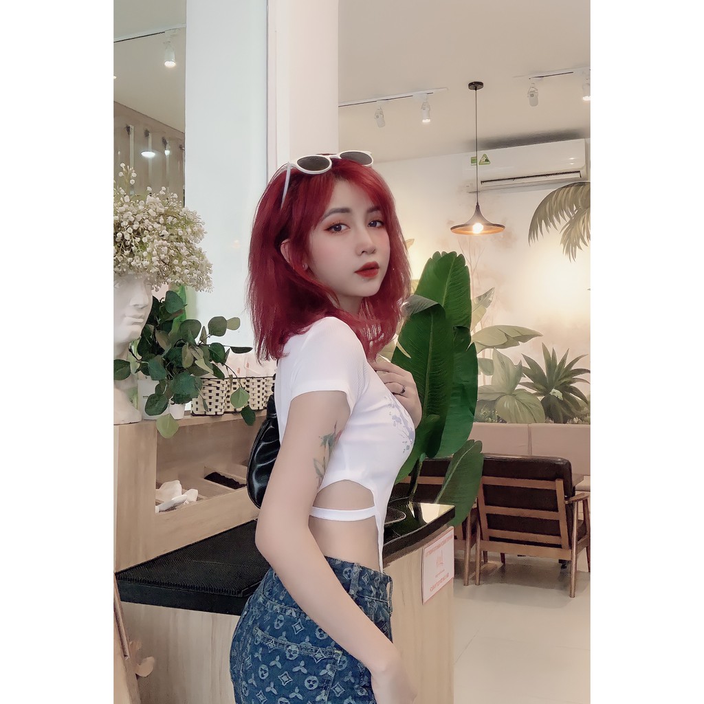 [Có Sẵn] Áo croptop bodysuit khoét eo thời trang Becky gợi cảm quyến rũ | BigBuy360 - bigbuy360.vn