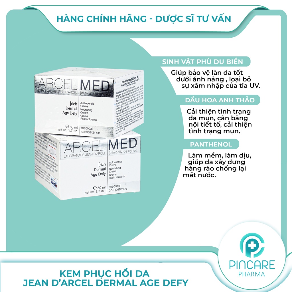 Kem dưỡng phục hồi da Jean D’arcel Dermal Age Defy (Rich) 50ml - Hàng chính hãng - Nhà thuốc PinCare