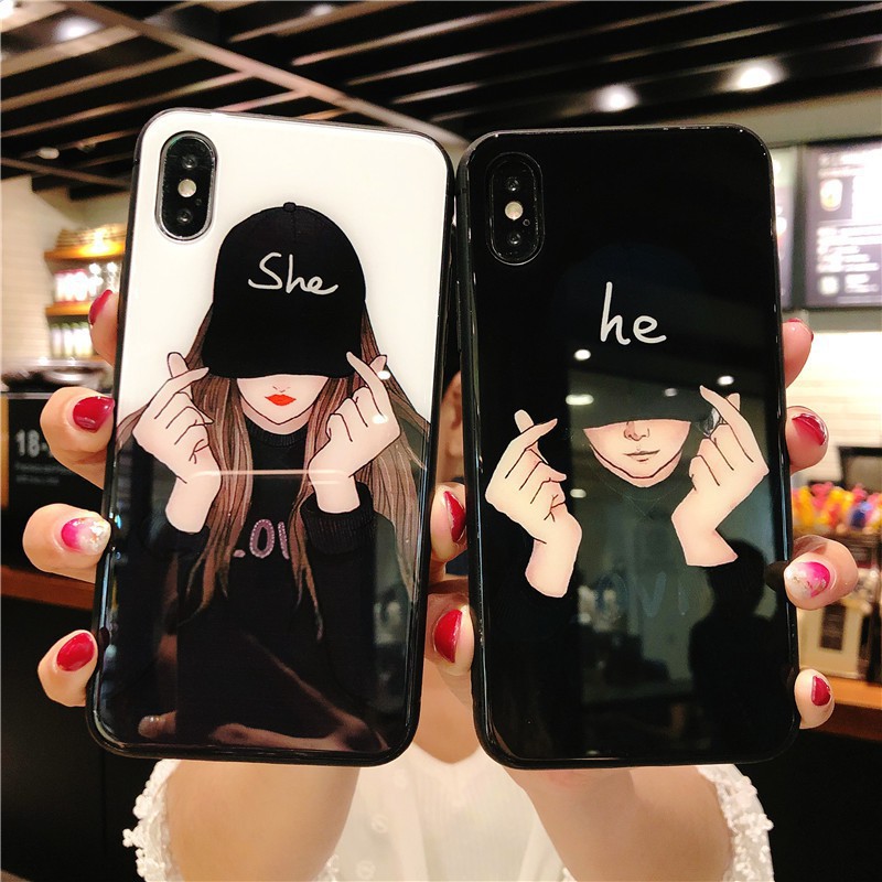 Iphone 12 11 Pro Max X Xs Max Xr 7 8 Plus Couple Phone Case TPU Hard Back Cover