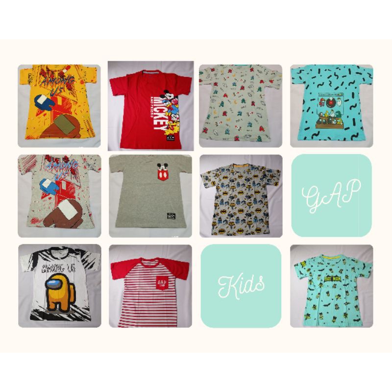 Áo Sơ Mi In Hình Chuột mickey Xinh Xắn Cho Bé Trai 6-12 Tuổi