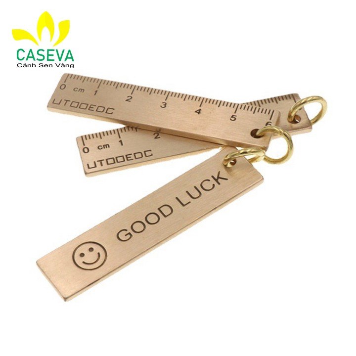 Móc Khoá Thước Mini Good Luck Bằng Đồng