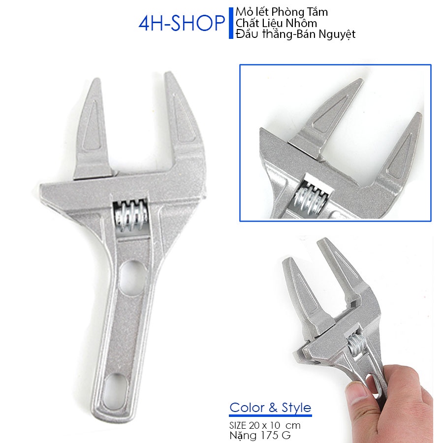 Mỏ lết phòng tắm, kim loại nhôm kích thước 10 x 20 cm, mở đến 68mm  món đồ thiết yếu trong mọi gia đình.