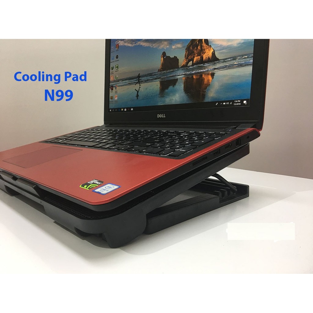 Đế tản nhiệt laptop N99 2 Fan đế nâng
