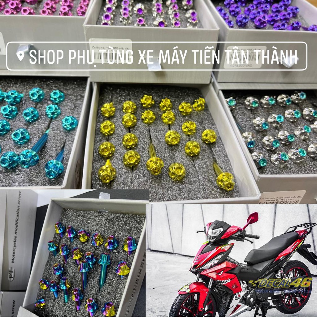 [COMBO] ỐC LỐC MÁY TITANTIUM GR5 (bolts - salaya G3)  CHO XE GẮN MÁY