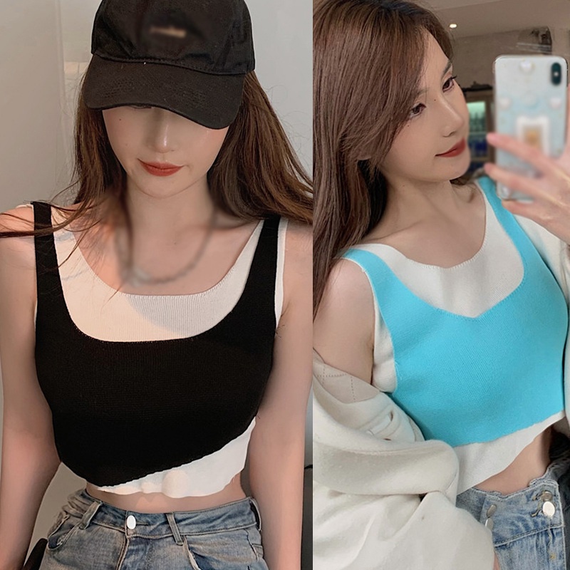 Áo dệt kim hai dây thời trang dành cho nữ