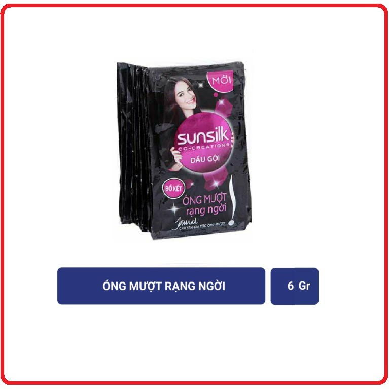 Dầu Gội SUNSILK Dây 6g x 12 Gói Tặng 1 Gói