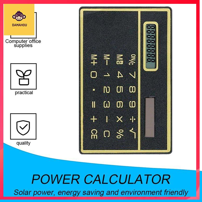 Máy tính mini siêu mỏng điện tử năng lượng mặt trời loại thẻ di động màn hình cảm ứng sinh viên món quà nhỏ món quà sáng tạo dễ thương | BigBuy360 - bigbuy360.vn