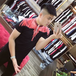 Áo phông không cổ marcelo Burlon