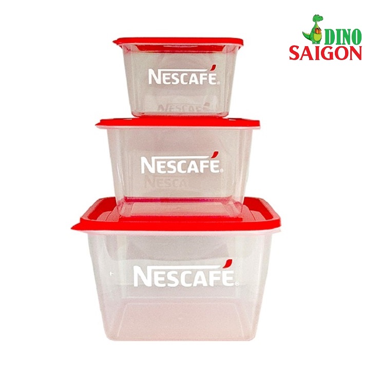 Bộ 3 hộp nhựa tiện dụng quà tặng Nescafe