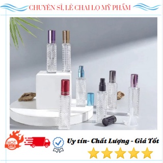 Chai chiết nước hoa thủy tinh hoa văn 4d 10ml