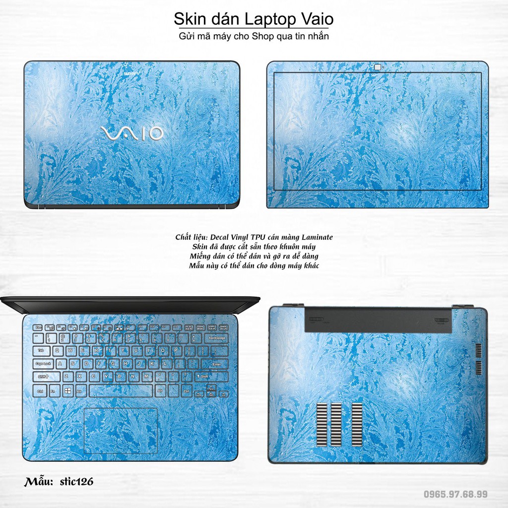 Skin dán Laptop Sony Vaio in hình Hoa văn sticker nhiều mẫu 21 (inbox mã máy cho Shop)