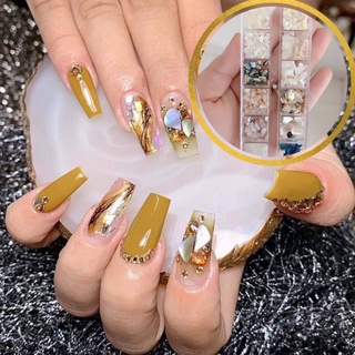 Xà cừ sỏi trang trí móng khay 12 hũ
