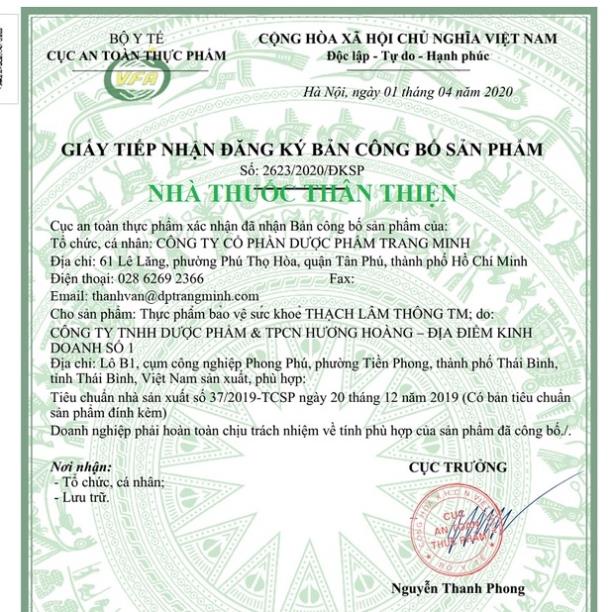 THẠCH LÂM THÔNG TM – Giúp lợi tiểu, giảm nguy cơ mắc sỏi tiết niệu (60 viên)