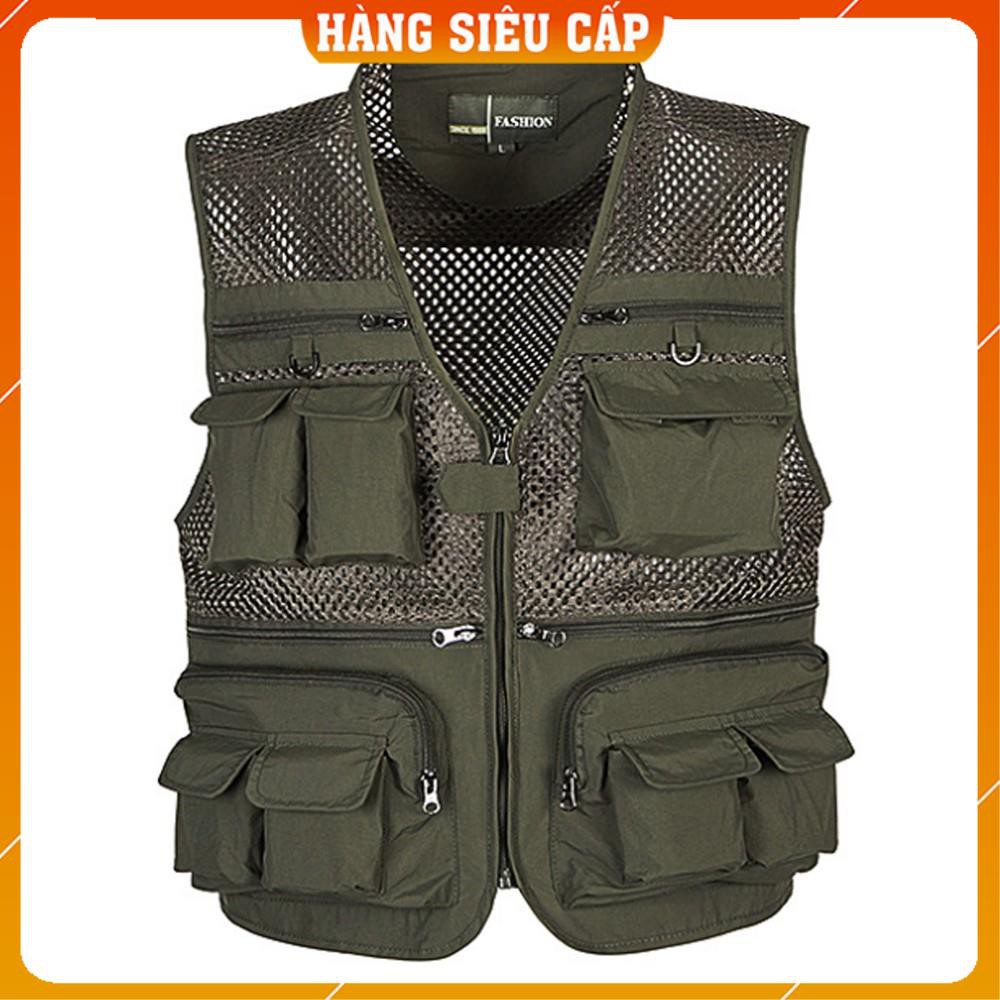 Áo Gile Nam Túi Hộp - Áo Ghi Lê Lính Mỹ Cao Cấp Nhiều Túi