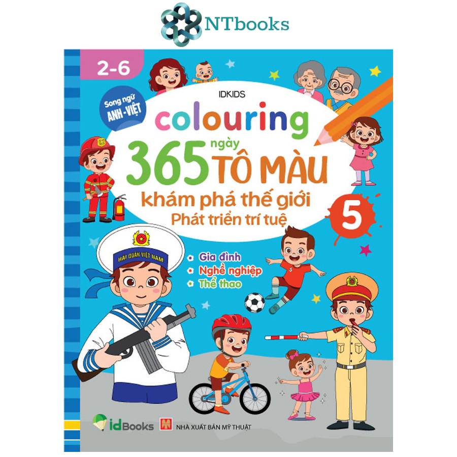 Sách - Combo Bộ 6 cuốn - Colouring 365 ngày Tô màu - KHÁM PHÁ THẾ GIỚI PHÁT TRIỂN TRÍ TUỆ