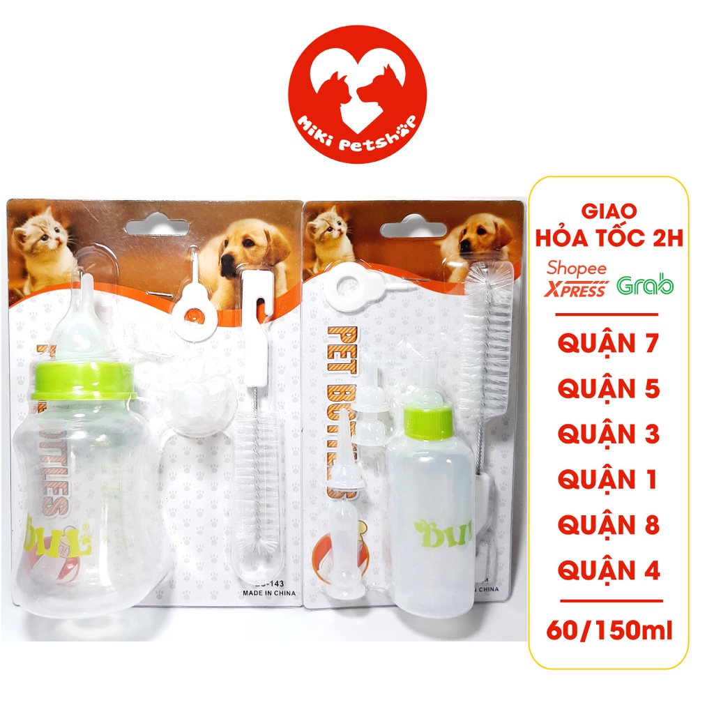 Bộ Bình Bú Sữa Dành Cho Chó Con Mèo Con - Miki Petshop