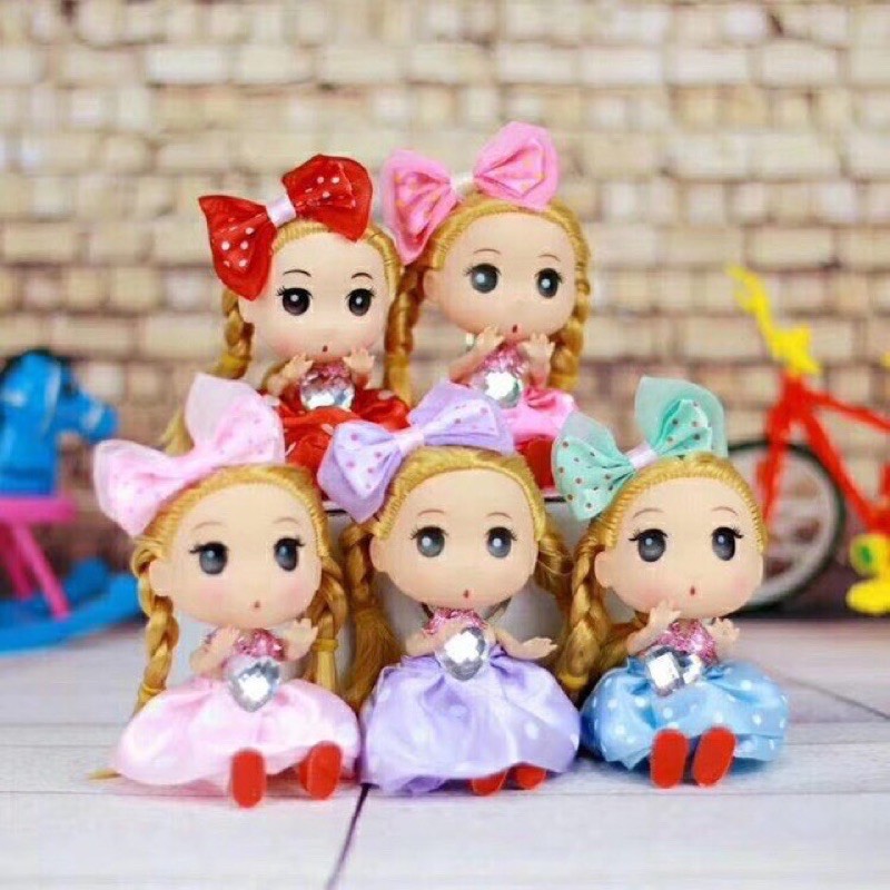 Combo 12 búp bê Chibi trang trí bánh kem, đồ chơi cho bé, phụ kiên trang trí bánh sinh nhật