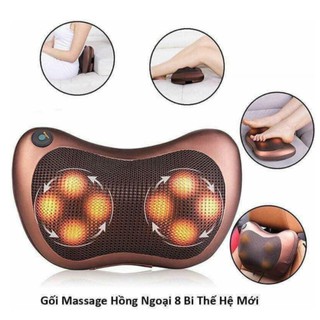 Gối massage 8 bi Nâu 2 Chiều