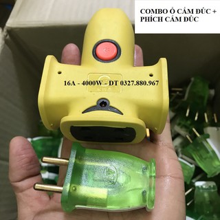 Ổ cắm phích cắm đúc 14 lỗ có công tắc và đèn báo
