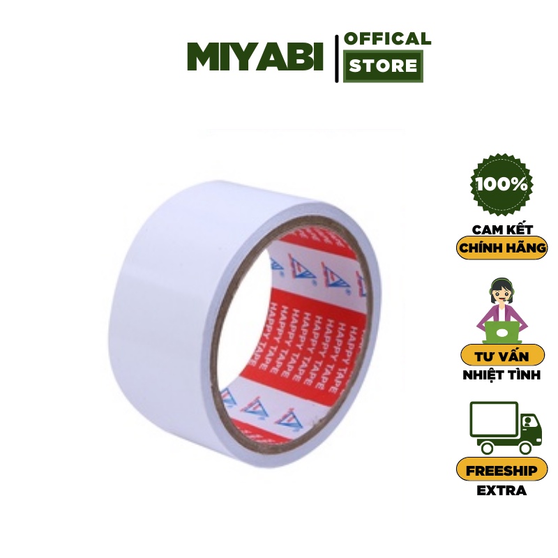 Băng dính 2 mặt khổ 1cm / 2cm / 5cm dày đại  lõi giấy mỏng , độ bám dính cao - Băng dính 2 mặt  cute -1 cuộn