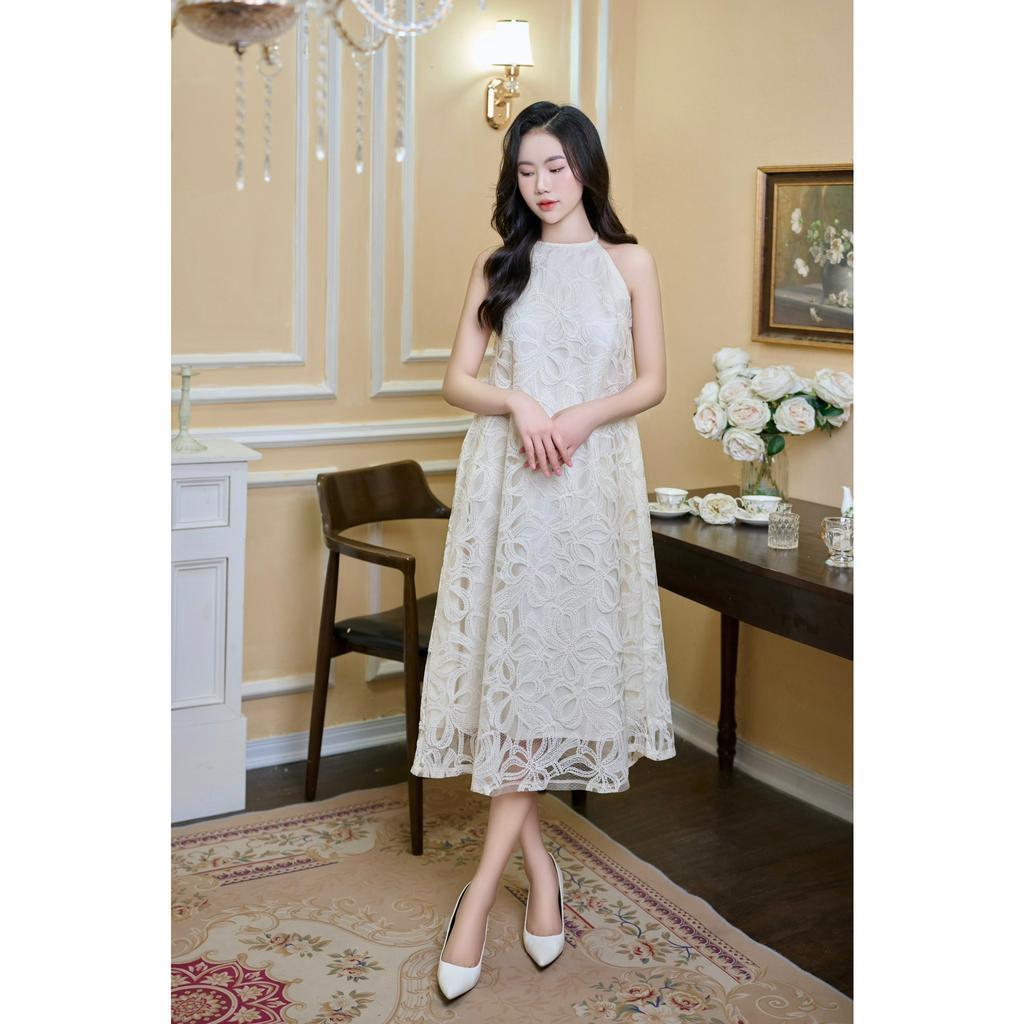 Váy babydoll , váy bầu thiết kế maxi đi biển chất liệu vải ren 2 lớp lót tơ cao cấp mềm mại nhẹ mát mặc đi vui chơi