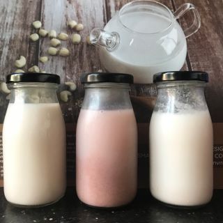 Chai thủy tinh sữa hạt cafe 200ml nắp chống tràn tiện lợi sạch sẽ