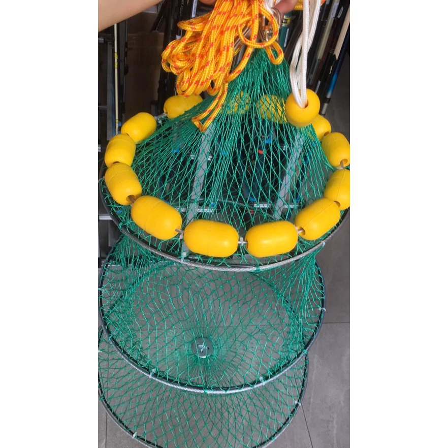 Giọ cá 14 phao vàng khung cáp siêu chắc chắn 155k