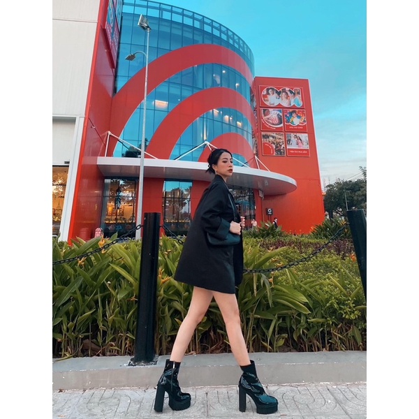 Bốt thời trang cao 12cm chinh hãng bốt big size Giày xuất khẩu Yami | BigBuy360 - bigbuy360.vn