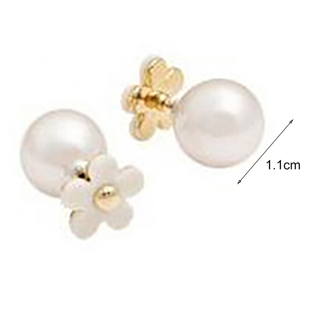 Đôi bông tai họa tiết hoa và ngọc trai thời trang cho nữ