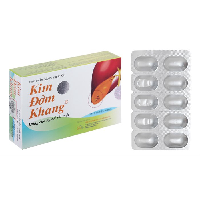 Kim đởm khang (Hộp 30 viên) -  hỗ trợ giảm sỏi gan, mật, tán sỏi từ Kim tiền thảo, diệp hạ châu