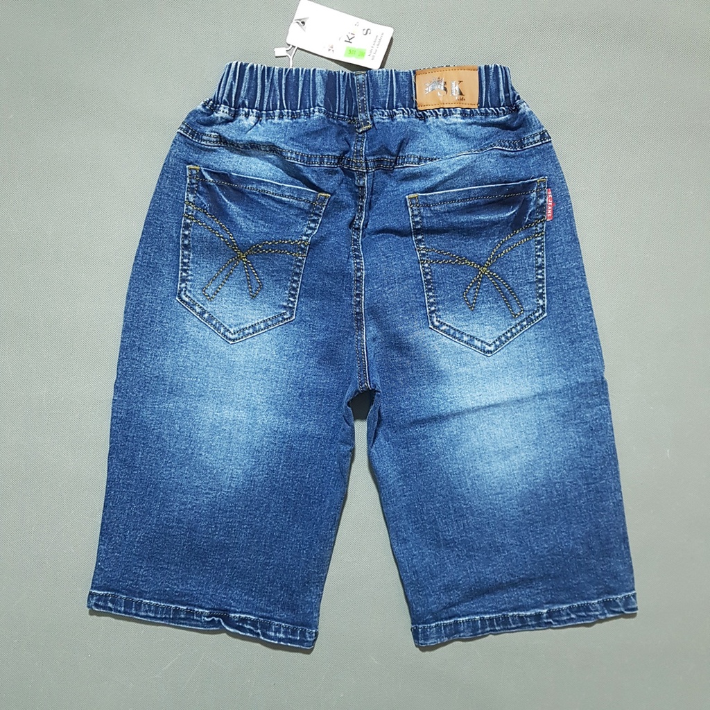 Quần lửng jean co dãn mạnh size đai cồ cho bé trai lớn 45-70kg