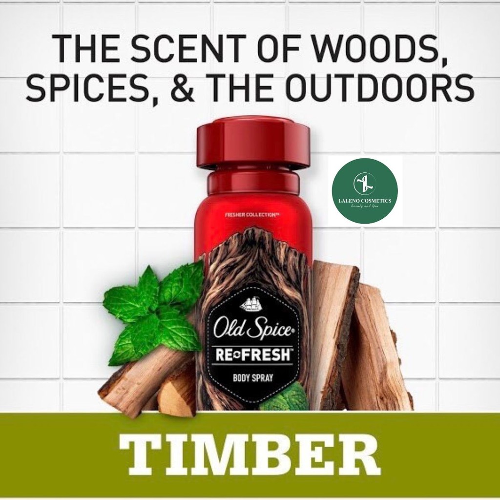 [USA] Xịt nước hoa toàn thân nam Old Spice 106g Wolfthorn | Fiji | Timber | Bearglove - Mỹ