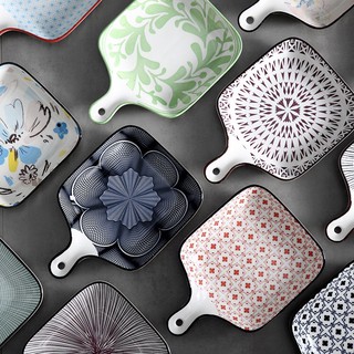 Đĩa chảo gốm ZENTANGLE PATTERN phong cách Nhật Bản | ZPDC