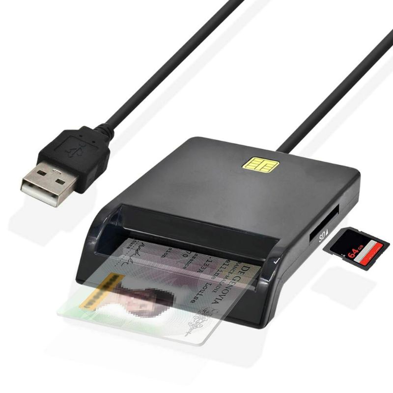 Đầu Đọc Thẻ Sim Đa Năng Usb Ic / Id Emv Sd Tf M2 Ms Mmc Cho Windows 7 8 10 Linux Os