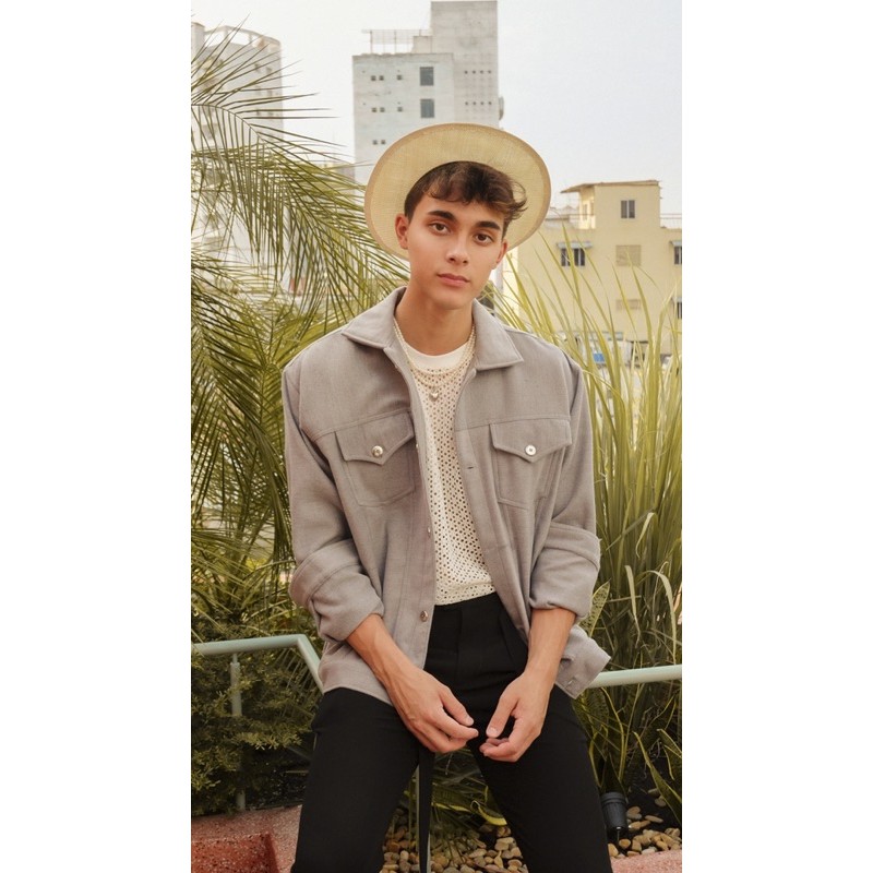 JACKET XÁM VẢI NỈ